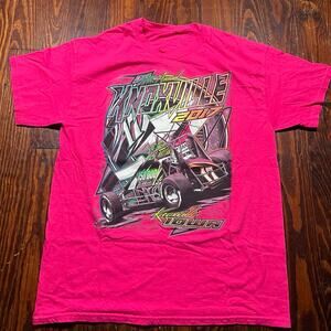 Gildan L Racing Graphic T Shirt Pink Knoxville Iowa Sprint Car
